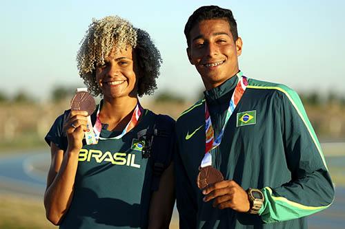 Letícia e Lucas, medalhistas    / Foto: Wagner Carmo/CBAt