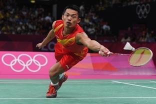 O chinês Lin Dan, bicampeão olímpico, durante partida de badminton nos Jogos de Londres 2012 / Foto: Michael Regan / Getty Images