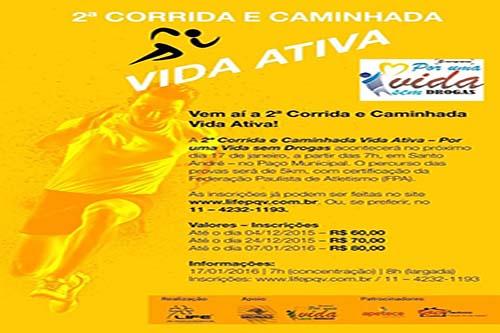 Santo André será palco da 2ª Corrida e Caminhada Vida Ativa / Foto: Divulgação