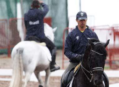 A Seleção Brasileira de Adestramento Equestre realizou nesta quarta-feira, dia 12, no Country Club, o primeiro treinamento em Guadalajara / Foto: Wagner Carmo / Inovafoto / COB