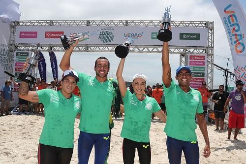 Competindo na mesma equipe, Ana Marcela colabora para vitória e comemora título ao lado de rival / Foto: Satiro Sodré/SS Press