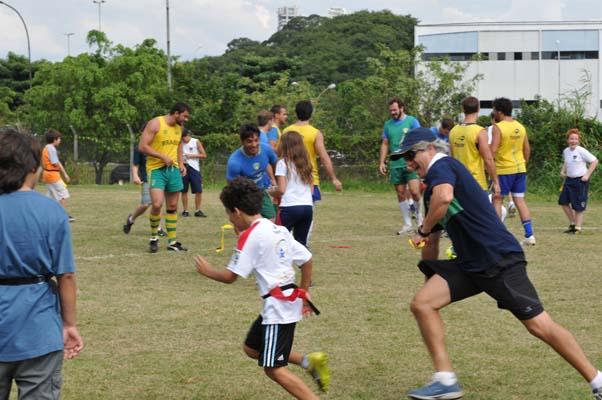 Na manhã desse domingo, 1º de maio, ocorreu na Band Arena, em São Paulo, o primeiro evento do Torneio Cultura Inglesa de Tag Rugby / Foto: Mario Henrique