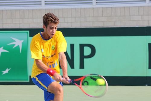 João Loureiro integrou a equipe do Brasil na Copa Davis, na Colômbia / Foto: Matheus Joffre / Divulgação / CBT