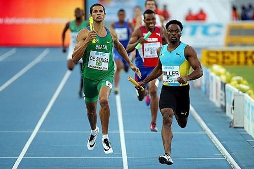 Hugo de Sousa na semifinal do 4x400 m / Foto: Getty Images / IAAF