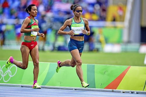Tatiele na disputa dos 10.000 m dos Jogos Rio 2016 / Foto: Wagner Carmo/CBAt