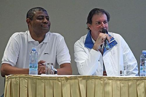 Superintende Antonio Carlos Gomes e Presidente da CBAt José Antonio Martins Fernandes / Foto: Marcelo Ferrelli / CBAt