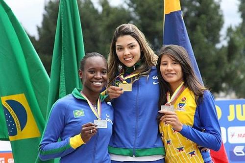 Dobradinha brasileira no salto em altura feminino / Foto: Federação Equatoriana de Atletismo