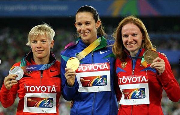 Fabiana Murer, ganhadora da medalha de ouro no salto com vara no Mundial de Daegu / Foto: Getty Images/IAAF