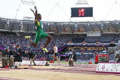 Duda conquistou a medalha de bronze no salto em distância do Sainsburys Aniversary Games, válido pela IAAF Diamond League, no Estádio Olímpico de Londres/ Foto: Valterci Santos/AGIF-COB