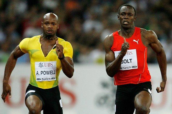 Asafa Powell e Usain Bolt em Zurique 2009/ Foto: Getty Images/Iaaf 