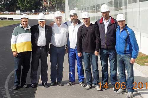 Representantes da CBAt e da Prefeitura de São Bernardo visitam obras do Estádio de Atletismo  / Foto: Divulgação