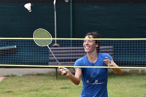 Schiavone experimenta badminton antes da final do Rio Open / Foto: João Pires/Fotojump