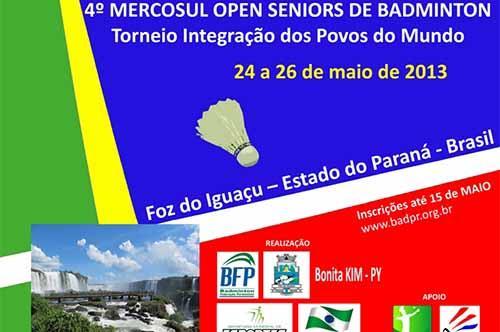  O 4º Mercosul Open Seniors de Badminton – Torneio Integração dos Povos do Mundo será realizado em Foz do Iguaçu / Foto: Divulgação