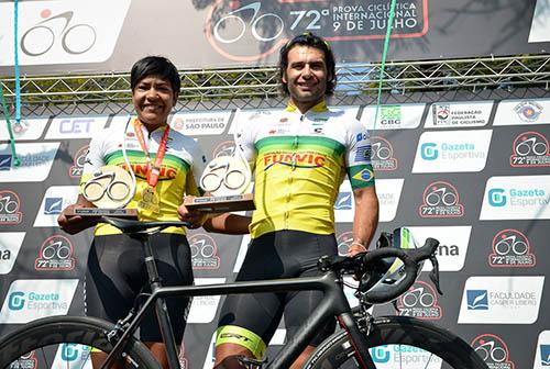 Francisco Chamorro e Luciene Silva vencem a 72ª Prova Ciclística Internacional 9 de Julho  / Foto: Luis Claudio Antunes/Bike76