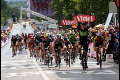 O norueguês Edvald Boasson Hagen, da equipe Sky, venceu pela primeira vez na história uma prova do Tour de France / Foto: ASO/P.Perreve
