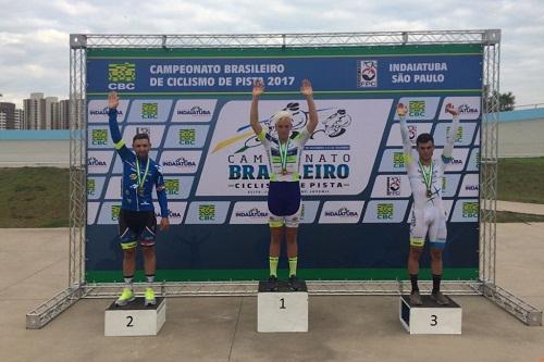 Em Indaiatuba, Luís Trevisan conquistou medalha de bronze na prova de Pontos e Cristian Egídio foi vice-campeão da Omnium / Foto: Martinez Comunicação