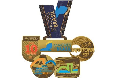 Atletas de 2016 já puderam retirar as medalhas na Meia e na Maratona de São Paulo / Foto: Divulgação Yescom