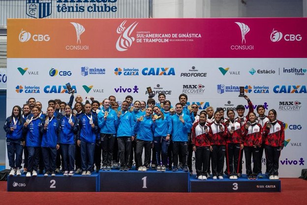 Brasil brilha no Sul-Americano de Ginástica de Trampolim