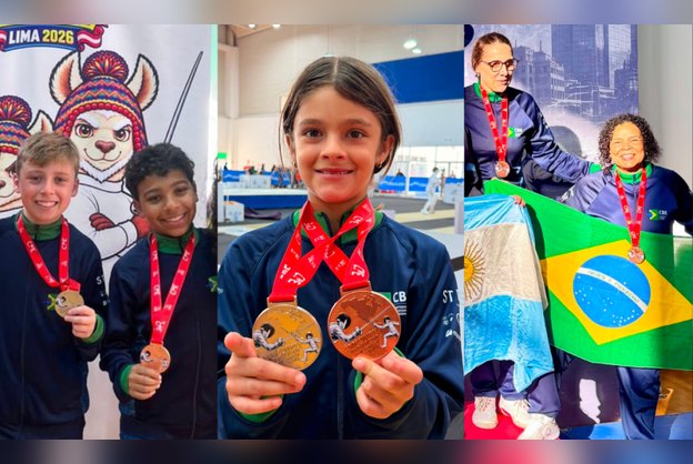 Brasil conquista cinco medalhas no terceiro dia do Pan-Americano Infantil e Veterano