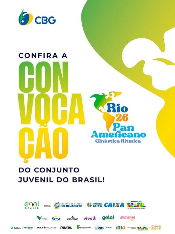 Brasil convoca Seleção Juvenil de Ginástica Rítmica para Pan-Americano