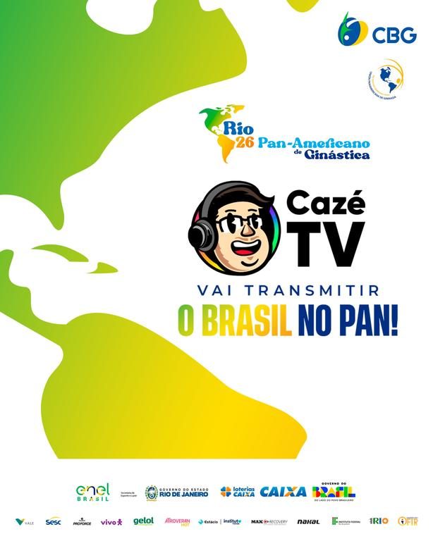 CazéTV transmite Brasil nos Pan-Americanos Rio 2026