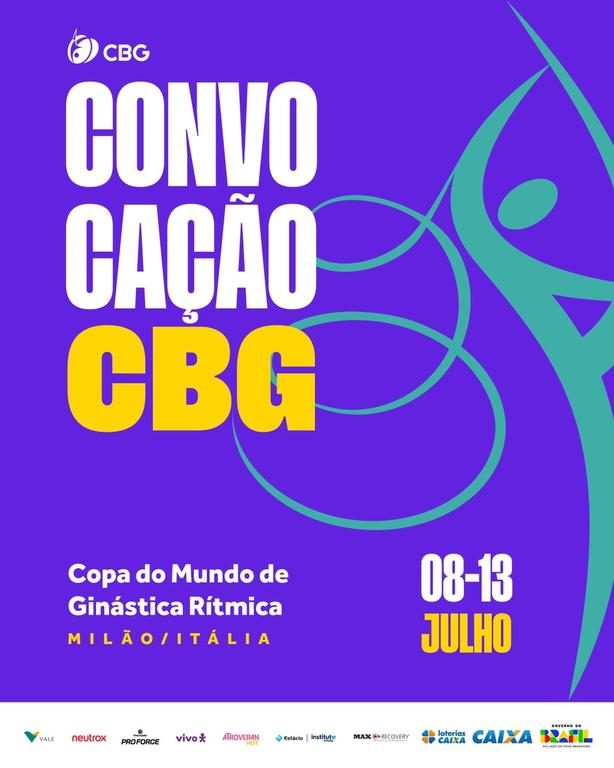 CBG anuncia convocação para etapa de Milão da Copa do Mundo de Ginástica Rítmica