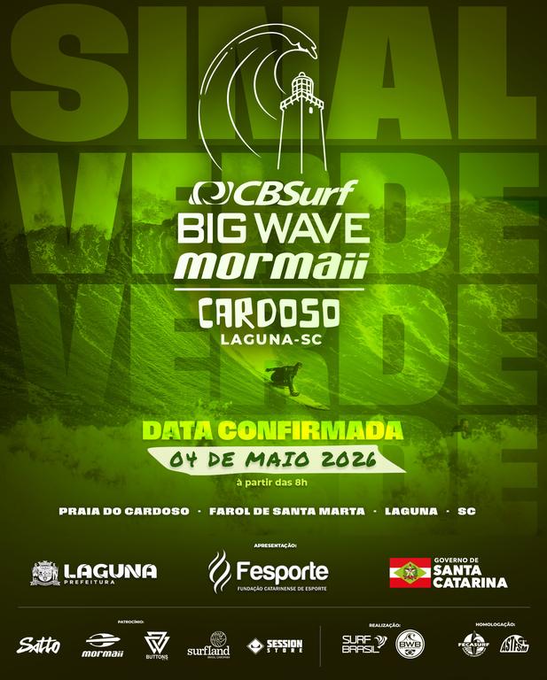 CBSurf Big Wave Mormaii é confirmado para segunda-feira em Laguna