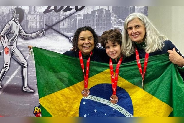 Cinco medalhas para o Brasil no quarto dia de Pan-Americano Infantil e Veterano de Esgrima
