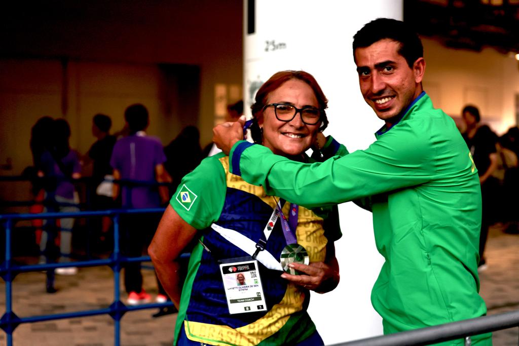 Gia e Miguel na última volta da Copa Brasil de Marcha (Gustavo Alves/CBAt)