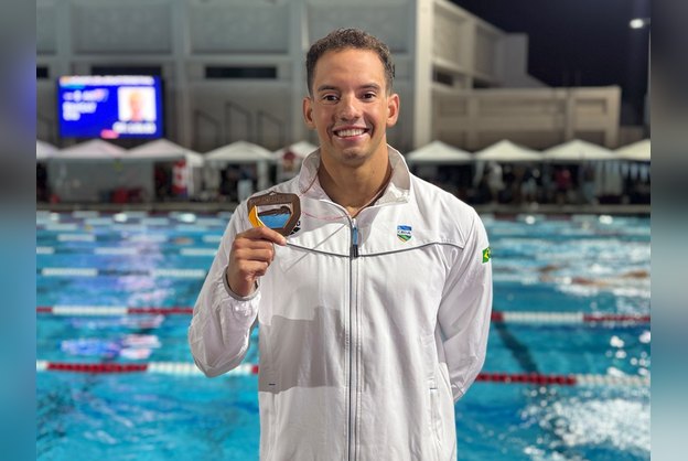 Guilherme Caribé conquista bronze no Pan-Pacífico