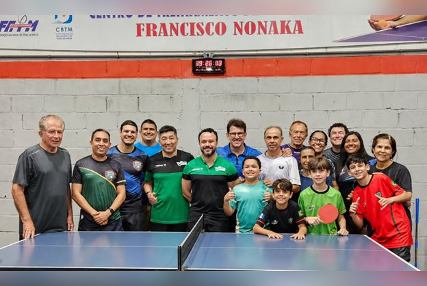 Hugo Hoyama e Daniel Peterossi promovem clínica de tênis de mesa em Maceió - Confederação Brasileira de Tênis de Mesa