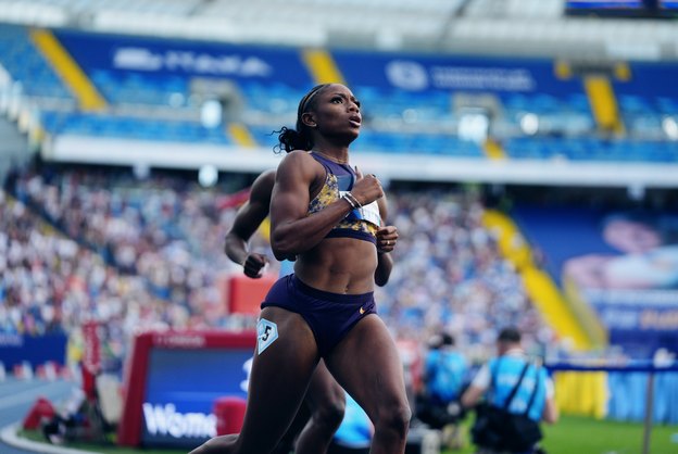 Melissa Jefferson-Wooden vence 100m e acaba com invencibilidade de Julien Alfred