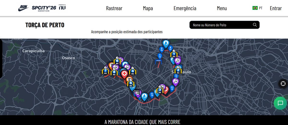 Nike SP City Marathon 2026 terá rastreamento em tempo real