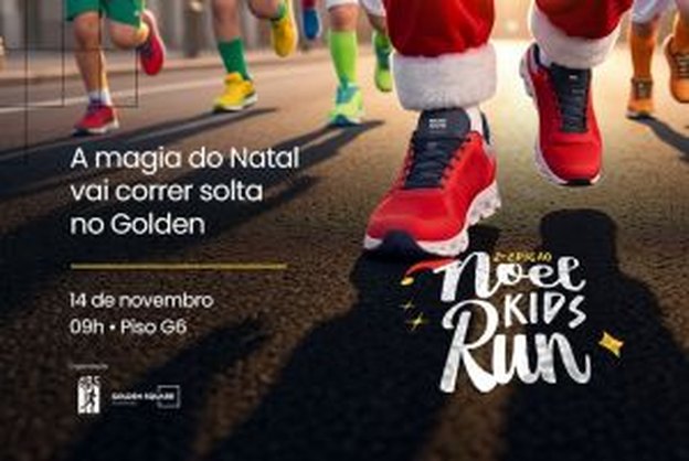Noel Kids Run acontece em novembro no Golden Square Shopping