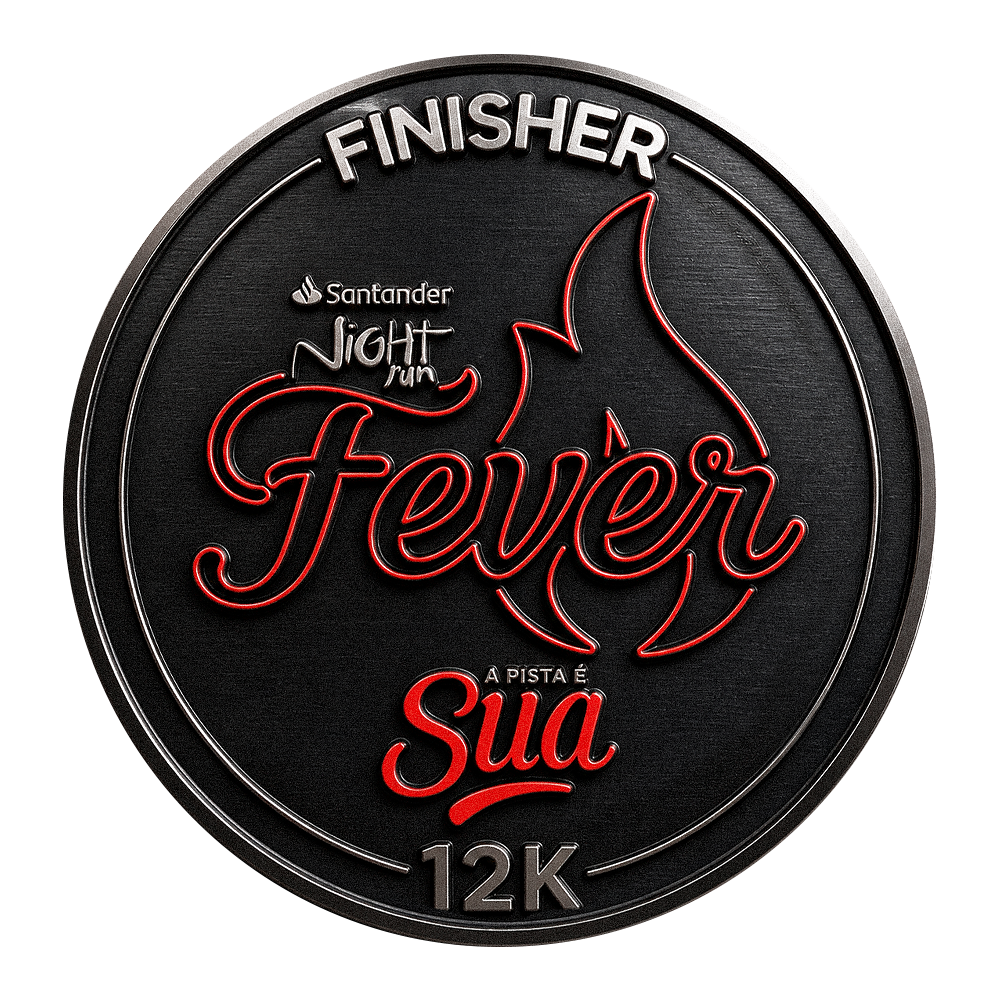 Santander Night Run inova com medalha digital