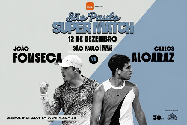 São Paulo Super Match: Alcaraz e Fonseca se enfrentam em dezembro