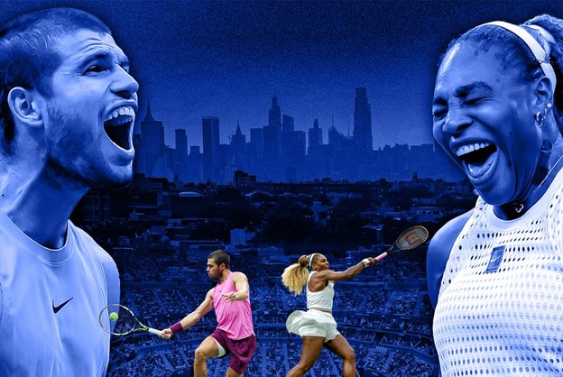 Serena Williams e Carlos Alcaraz jogam juntos no US Open 2026