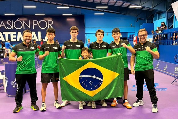 Sub-15 masculino conquista ouro no Pan-Americano e garante vaga no Mundial da categoria - Confederação Brasileira de Tênis de Mesa