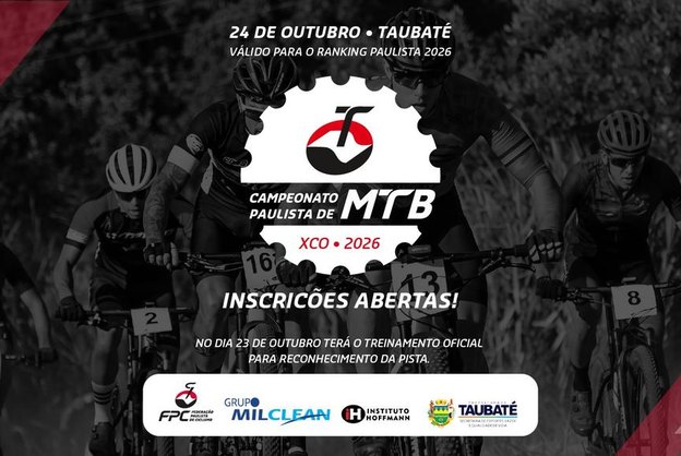 Taubaté sedia Campeonato Paulista de MTB XCO com circuito de 4,57 km