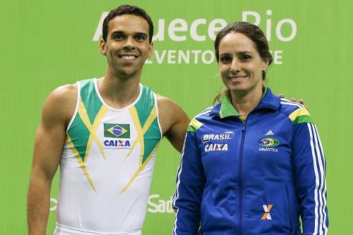 Rafael Andrade e a técnica Tatiana Figueiredo / Foto: Ricardo Bufolin/CBG
