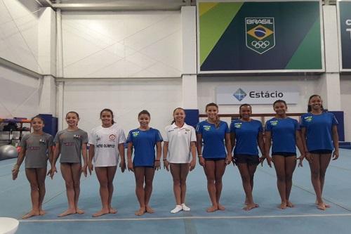 Seleções que irão a Jesolo e mais Rebeca Andrade em treino no Rio / Foto: Divulgação