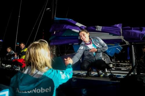 Campeã olímpica integra o team AkzoNobel, que ficou com a vitória da sexta etapa da Volvo / Foto: Jesus Renedo/Volvo Ocean Race