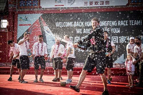 O Dongfeng Race Team fez a alegria dos fãs chineses ao vencer a terceira etapa da Volvo Ocean Race / Foto: María Muiña/MAPFRE
