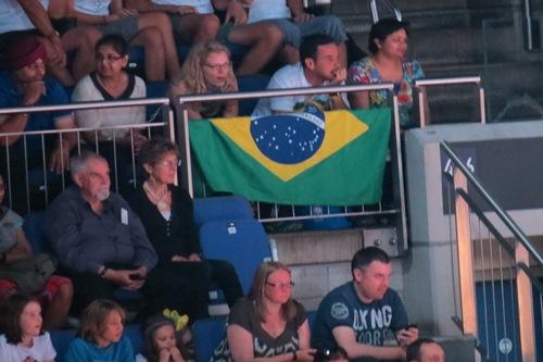  Bandeira brasileira na Arena Greenwich, para Estados Unidos x Austrália / Foto: Humberto Deveza / EA