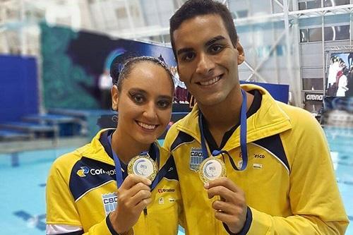 Giovana Stephan e Renan Alcantara conquistaram ouro na competição preparatória para o Mundial / Foto: Divulgação