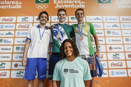 Nadador paranaense, de 14 anos, pensa em seguir os passos de grandes atletas / Foto: Divulgação/COB