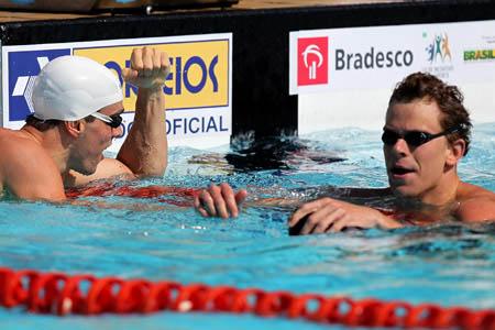 Bruno Fratus e Cesar Cielo são dois nomes fortes da natação Brasileira que brigarão por medalhas em Xangai / Foto: Divulgação