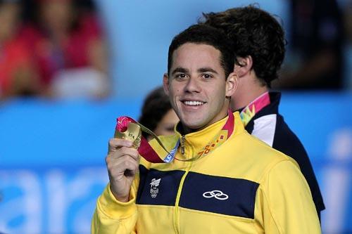 Thiago Pereira alcançou a marca histórica de 10 medalhas de ouro nos Jogos Pan-Americanos / Foto: Satiro Sodré/AGIF