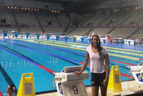 Jessica Cavalheiro no Parque Olímpico de Montjuic,em Barcelona / Foto: Divulgação