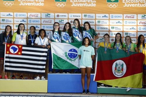 Paranaenses se tornam os mais rápidos nadadores dos Jogos Escolares Curitiba 2017 / Foto: Divulgação/COB